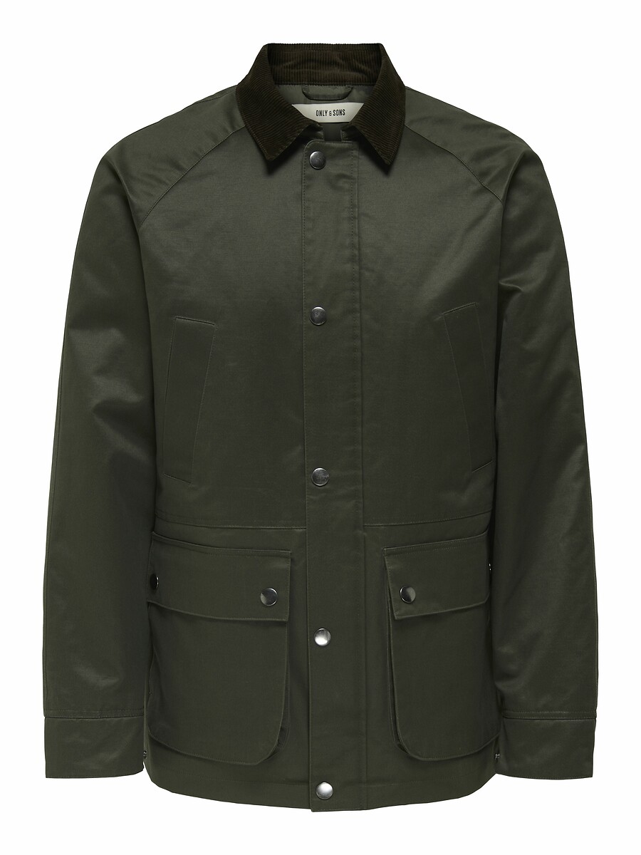 Giacca effetto lucido con collo in velluto, ONLY & SONS