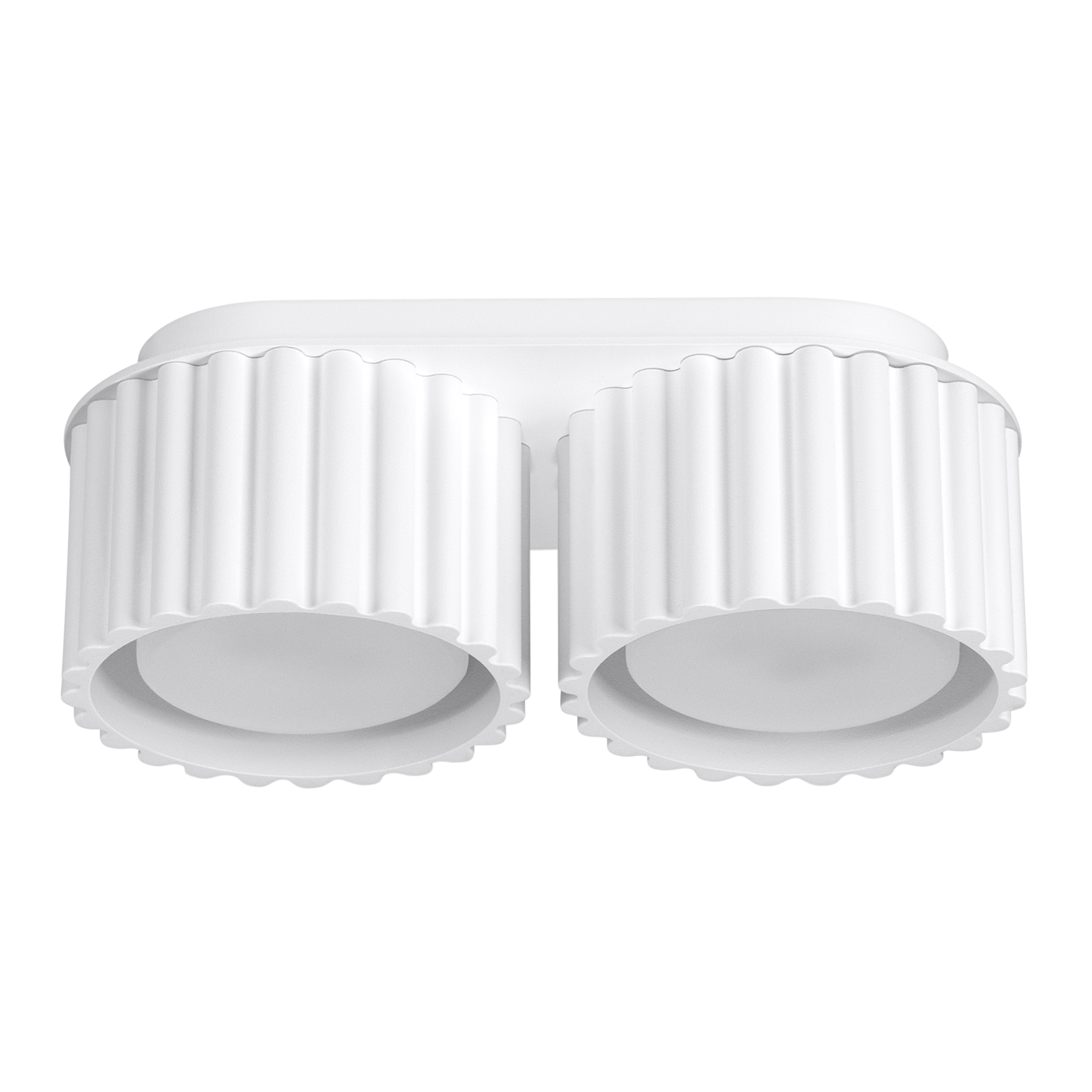 Plafonnier Aluminium Blanc Gx53 2 Aura, EDEN