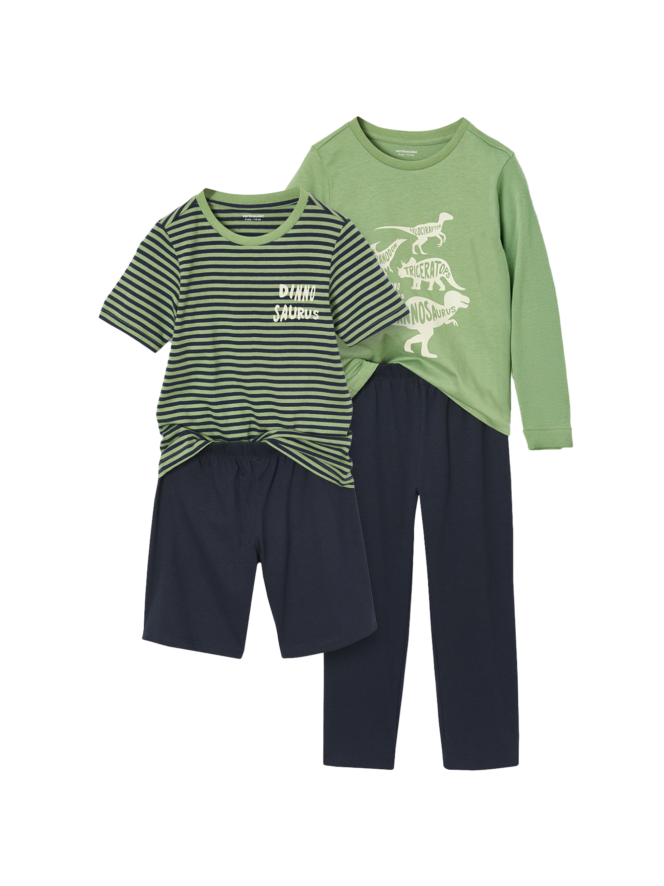 Lot pyjama + pyjashort dino, VERTBAUDET