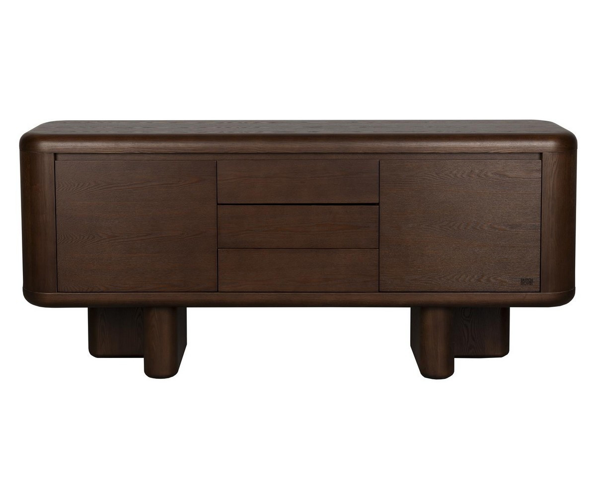 Buffet bois avec 2 portes et 3 tiroirs - HERMAN, DUTCHBONE