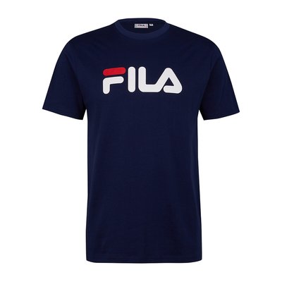Foundation Cotton T-Shirt with Large Logo Print and Short Sleeves FILA
