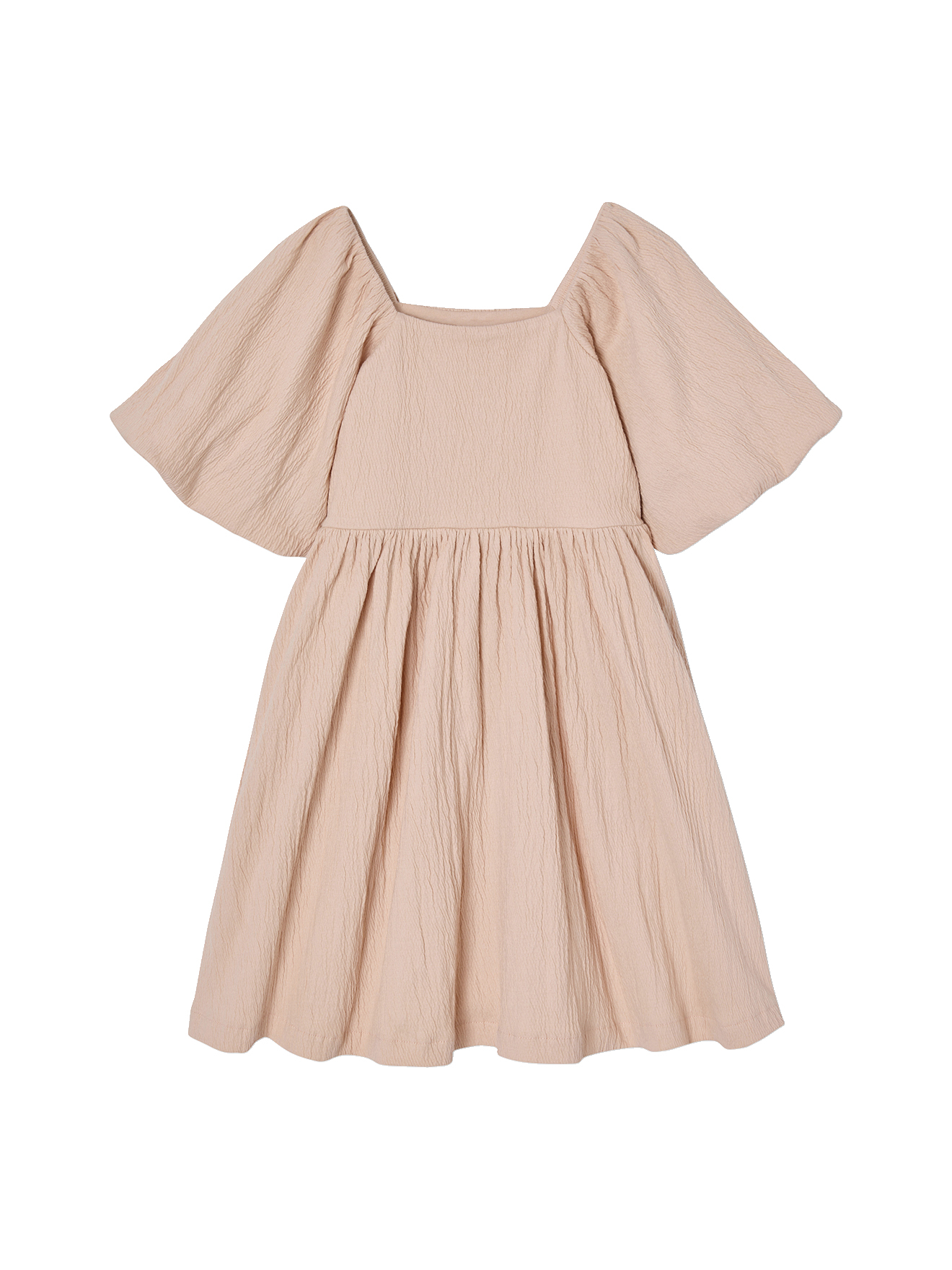 Robe cérémonie smocks dos en tissu reliéfé, VERTBAUDET