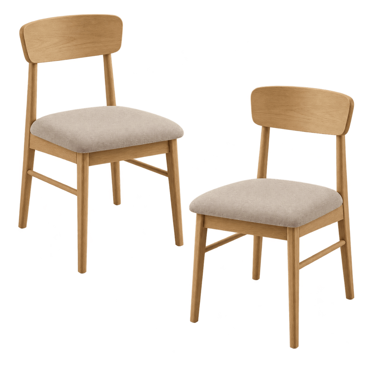 Chaise vintage bois et tissu (lot de 2) ORBE, PIER IMPORT