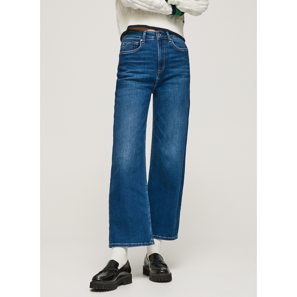 Pepe Jeans Denim Straight Jeans Lexa Sky High in het Blauw Bespaar 20% Dames Kleding voor voor Jeans voor Jeans met wijde pijp 