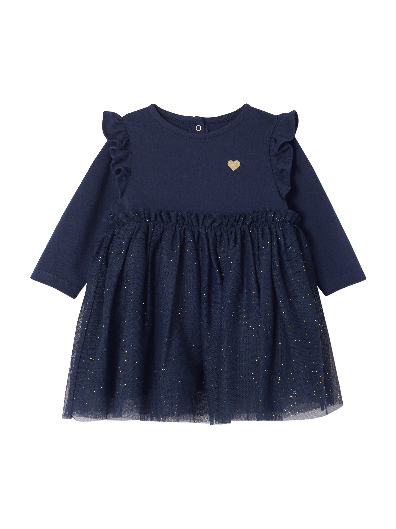 Robe noël bébé jupon tulle pailleté, VERTBAUDET