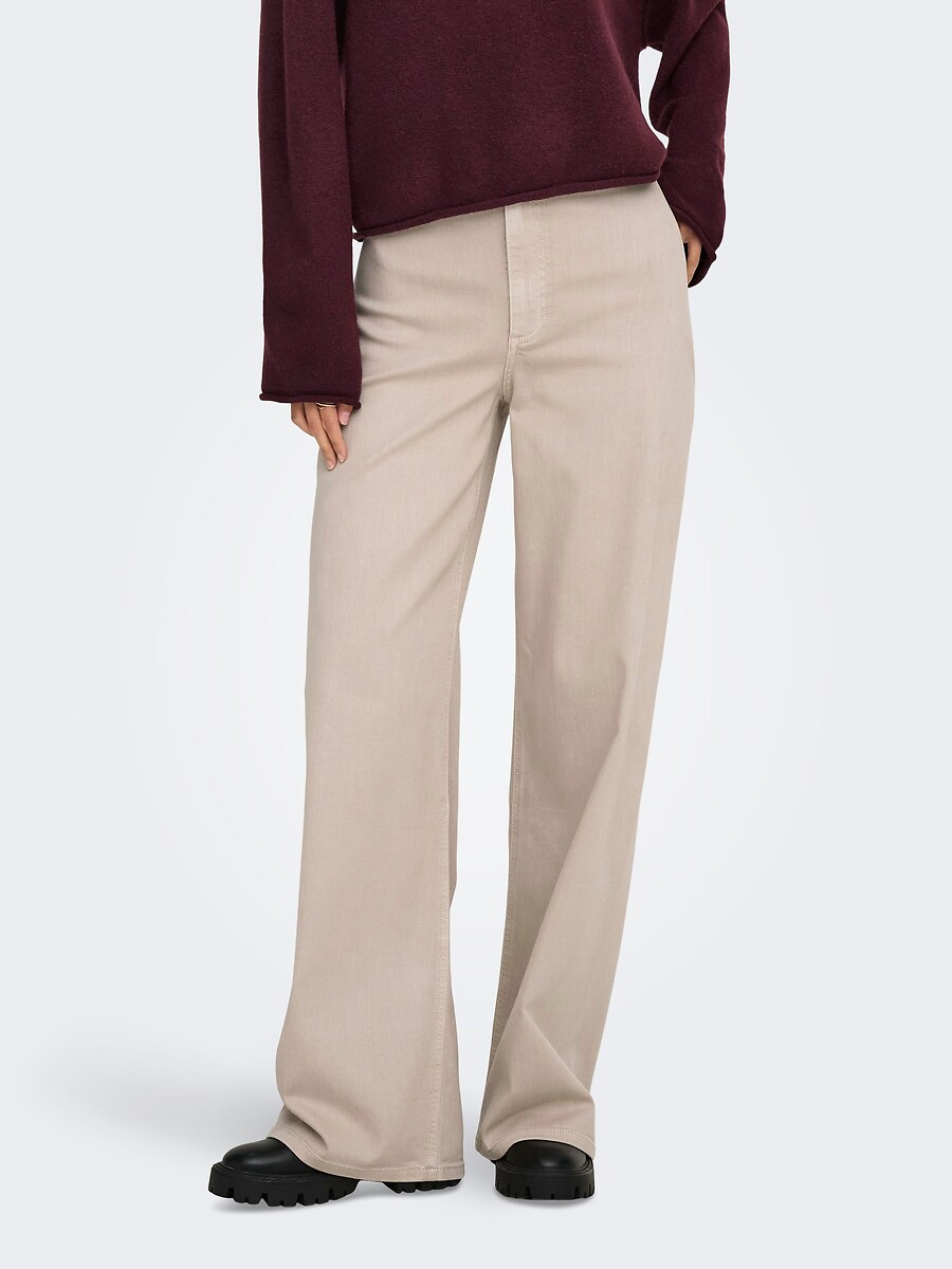 Pantalon large, taille haute, JDY