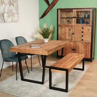 Table à manger extensible en bois recyclé 140-180 cm CANBERRA PIER IMPORT