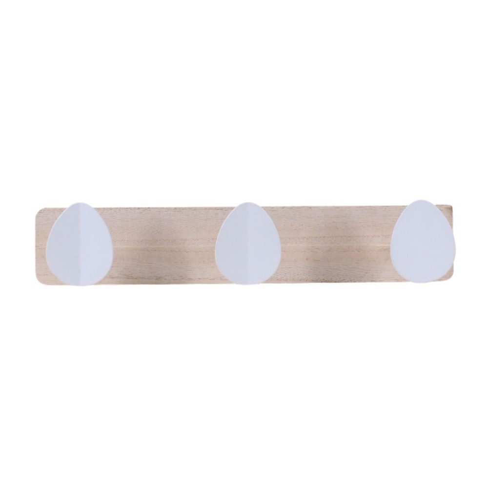 Porte manteau 3 têtes en bois 32cm, ORNAMI