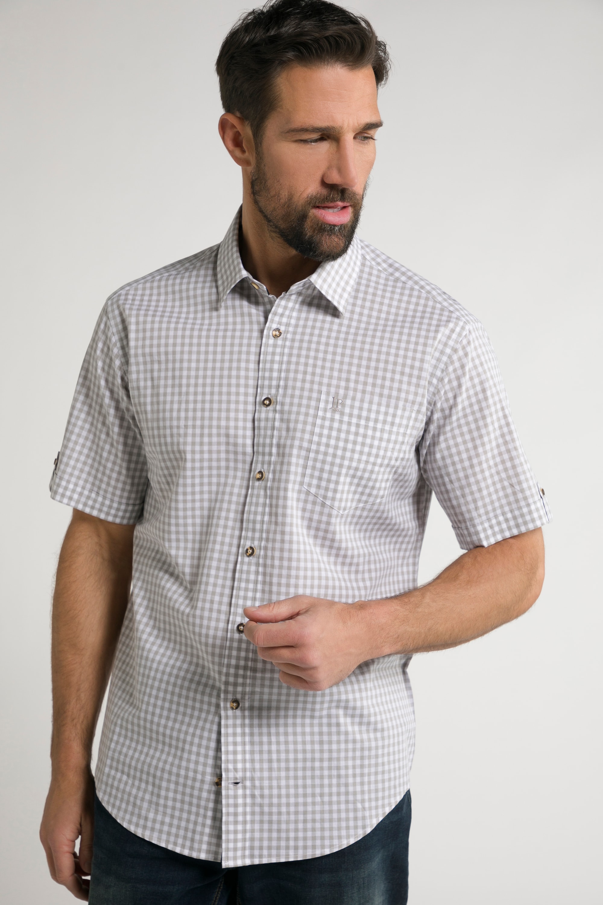 Chemise Traditionnelle Bavaroise HerzSticht Geigelstein – Coton-polyester, Coupe Modern Fit - 2