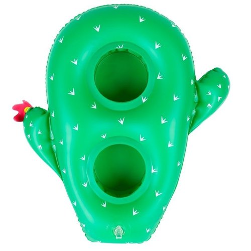 Bouée gonflable porte boisson cactus vert Airmyfun