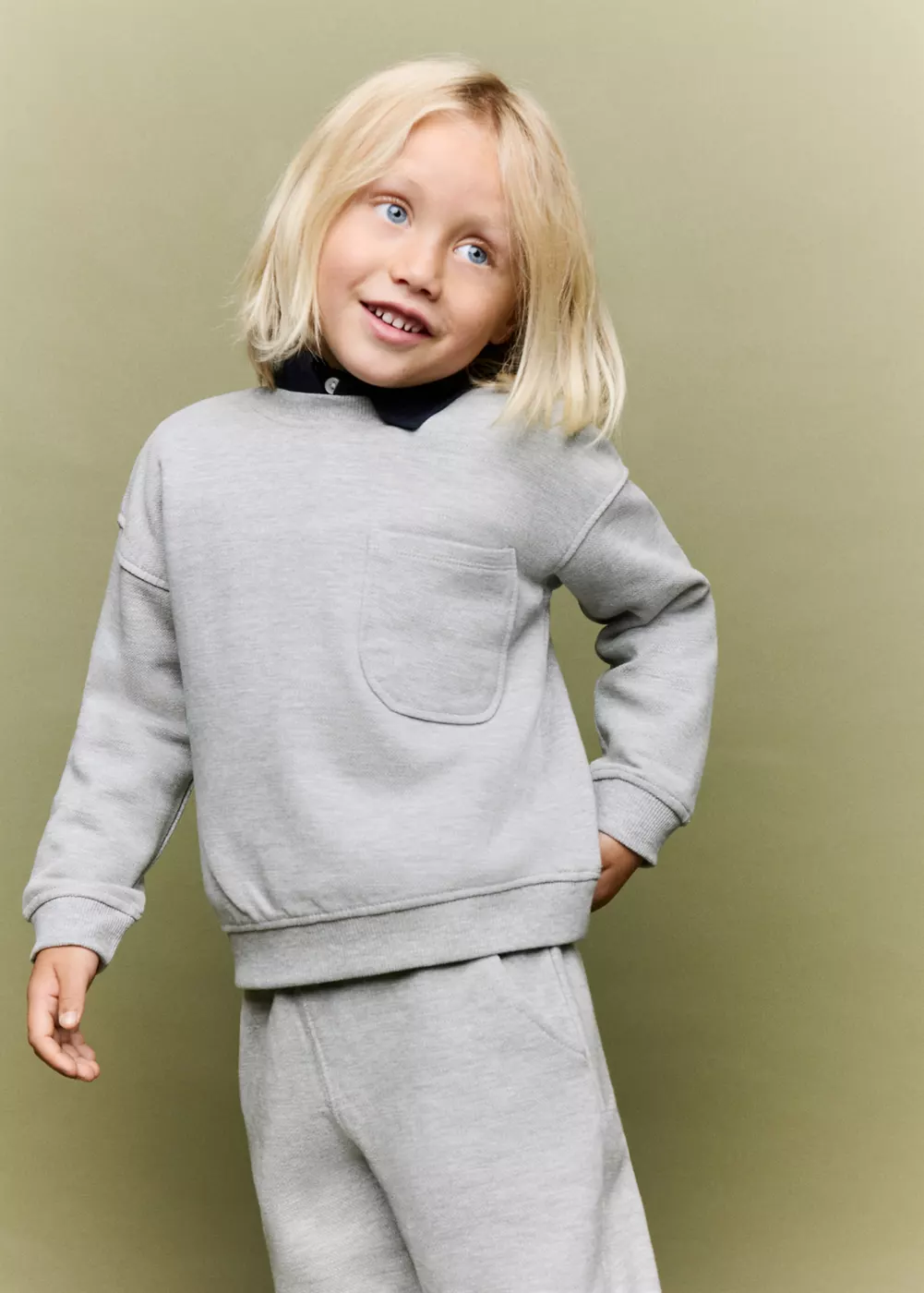 Sweat-shirt oversize poche, MANGO BABY