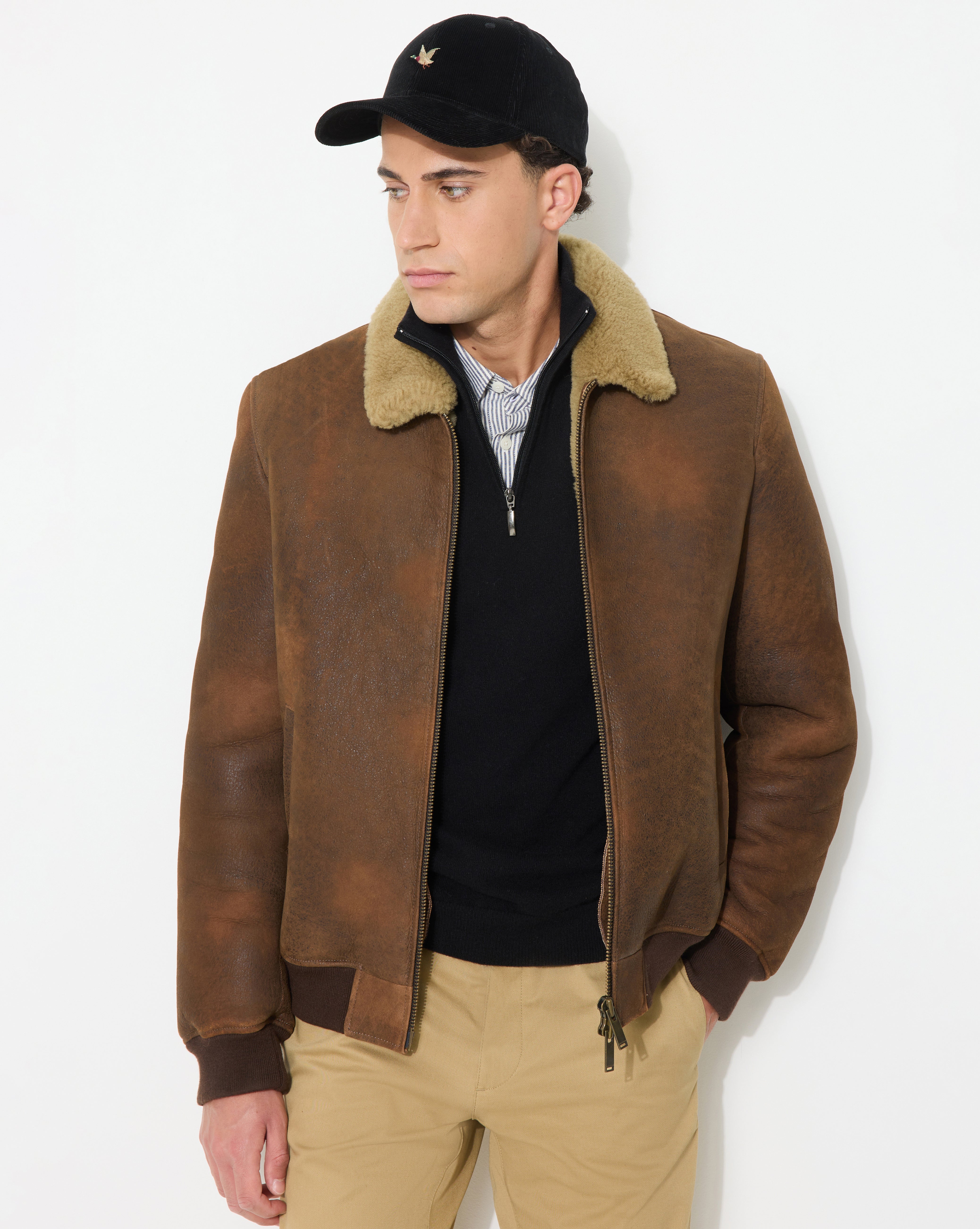 Veste en cuir PILOT SHEEP, CHEVIGNON