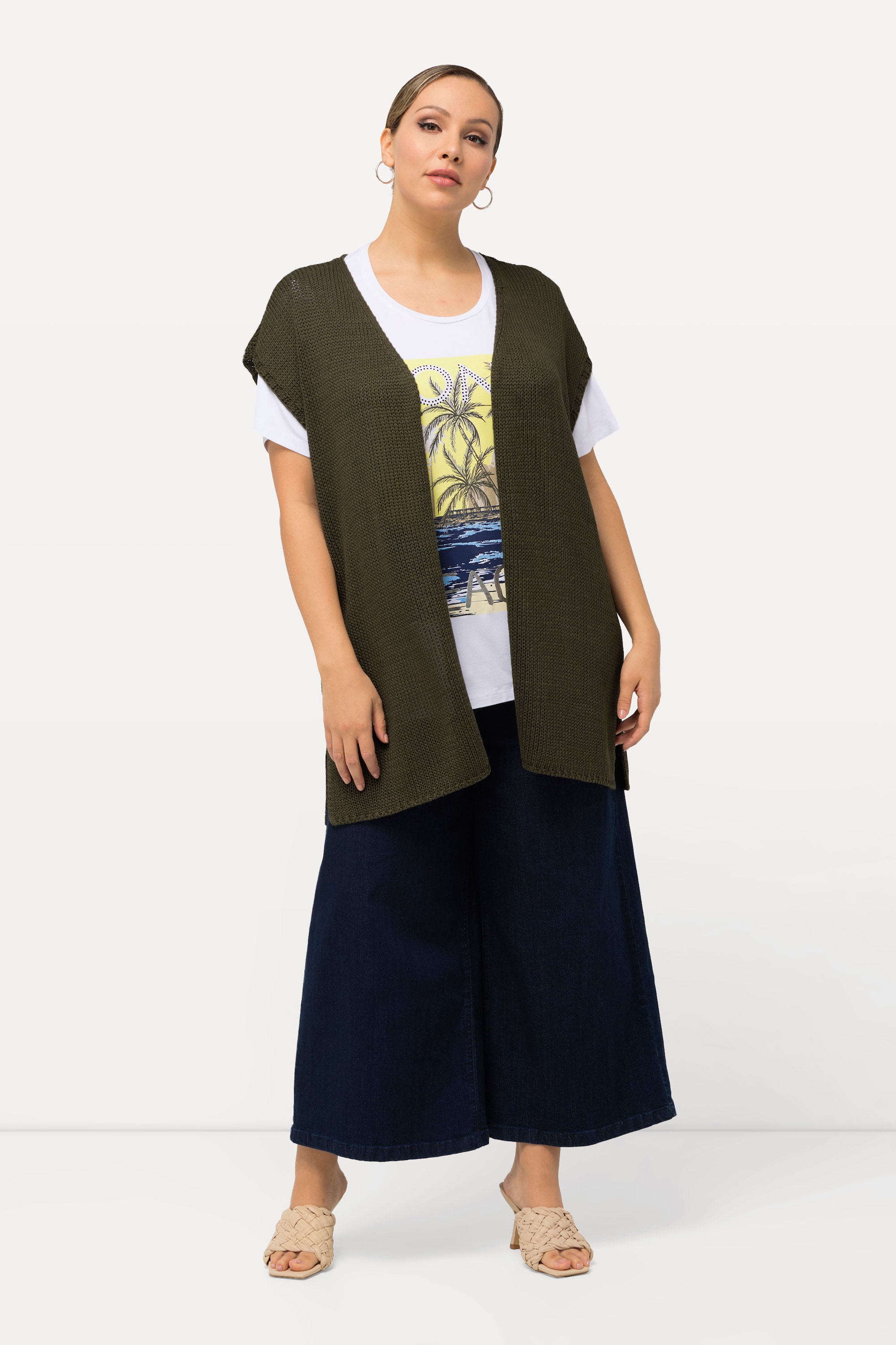 Gilet en maille oversized sans manches, ULLA POPKEN