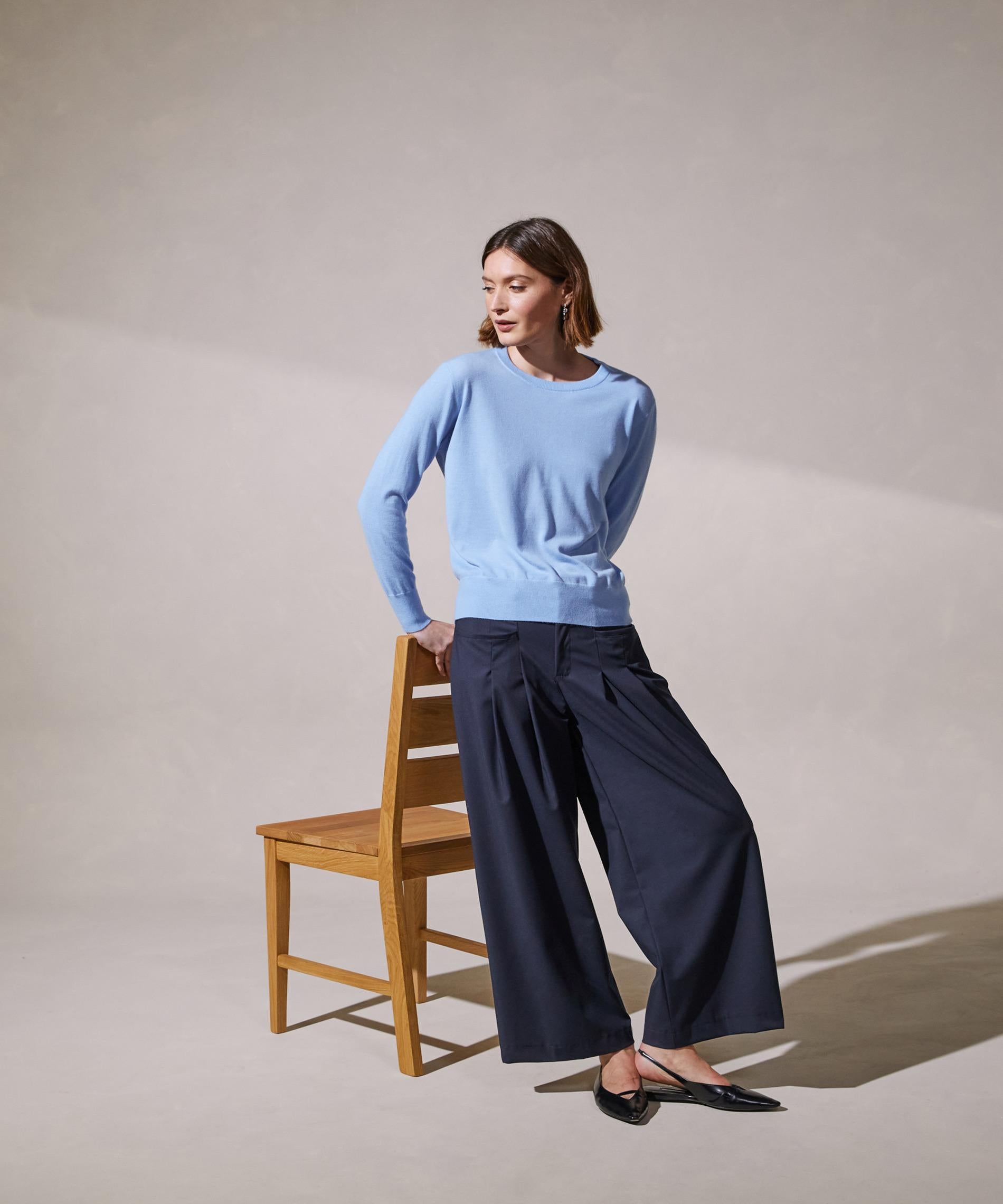 Pull col rond manches longues en cachemire, RODIER