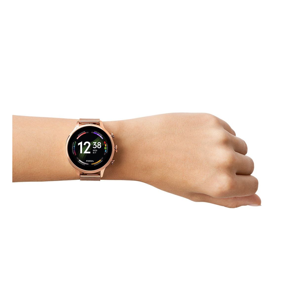 Fossil smartwatch rose clearance