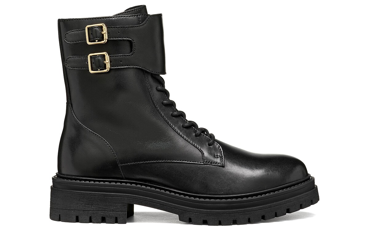GEOX Botas de piel con cordones IRIDEA