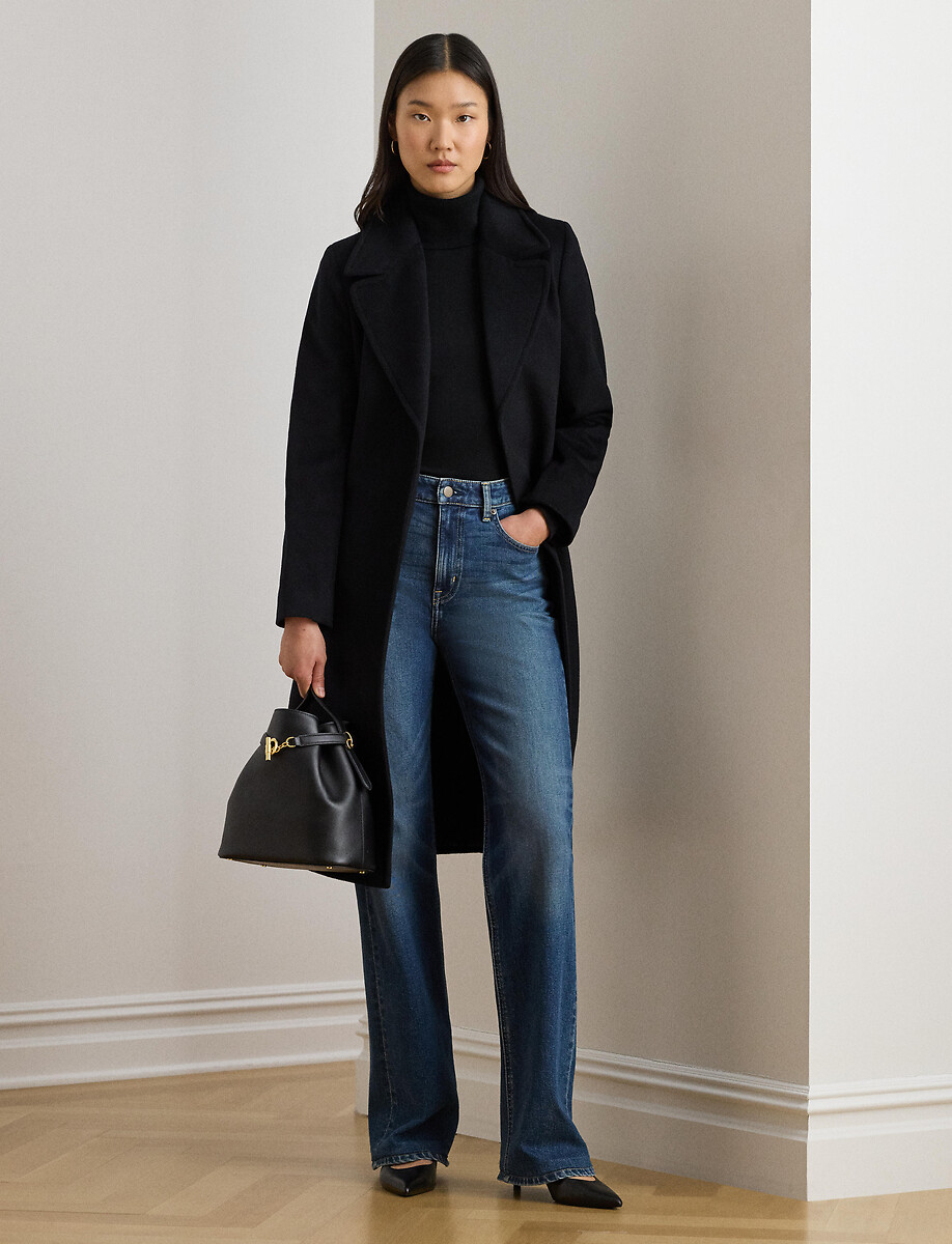 Manteau long en laine mélangée ceinturé, LAUREN RALPH LAUREN