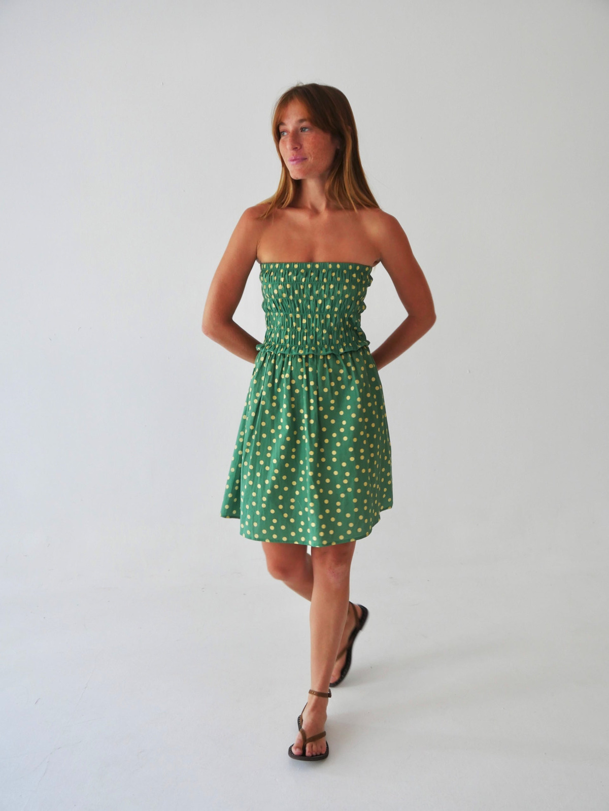 Robe courte bustier à pois EMILY, MINDTRAVELER