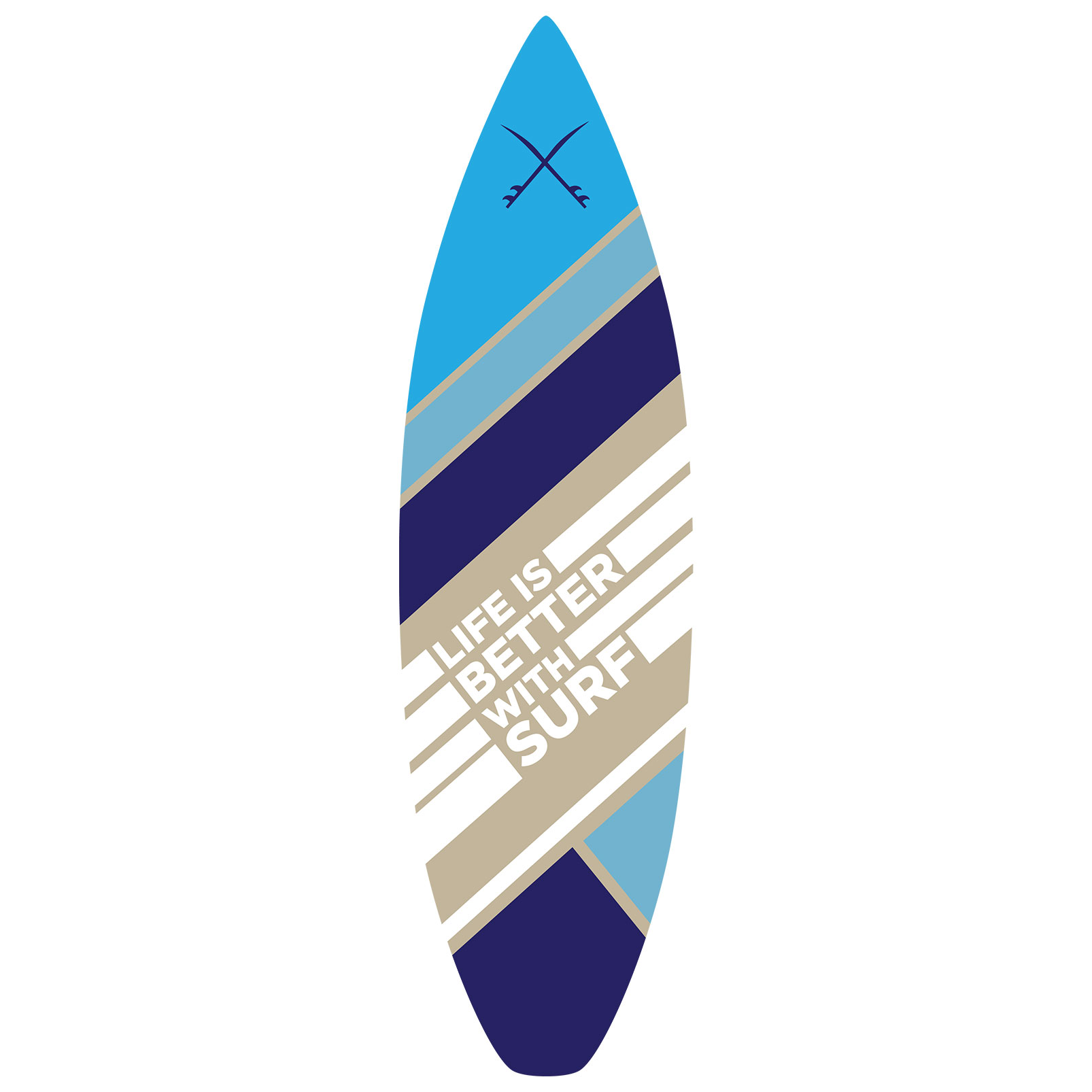 Planche de surf décorative graphique, HEXOA
