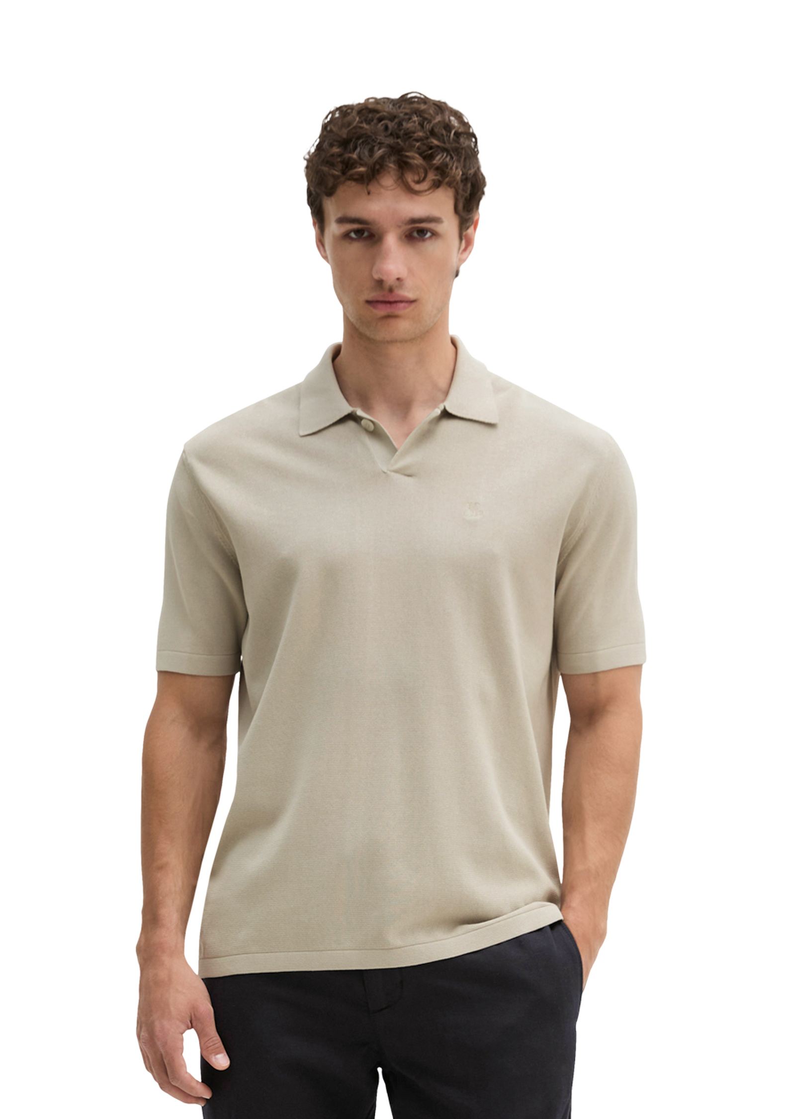 Polo en tricot régulier en pur coton bio, MARC O'POLO