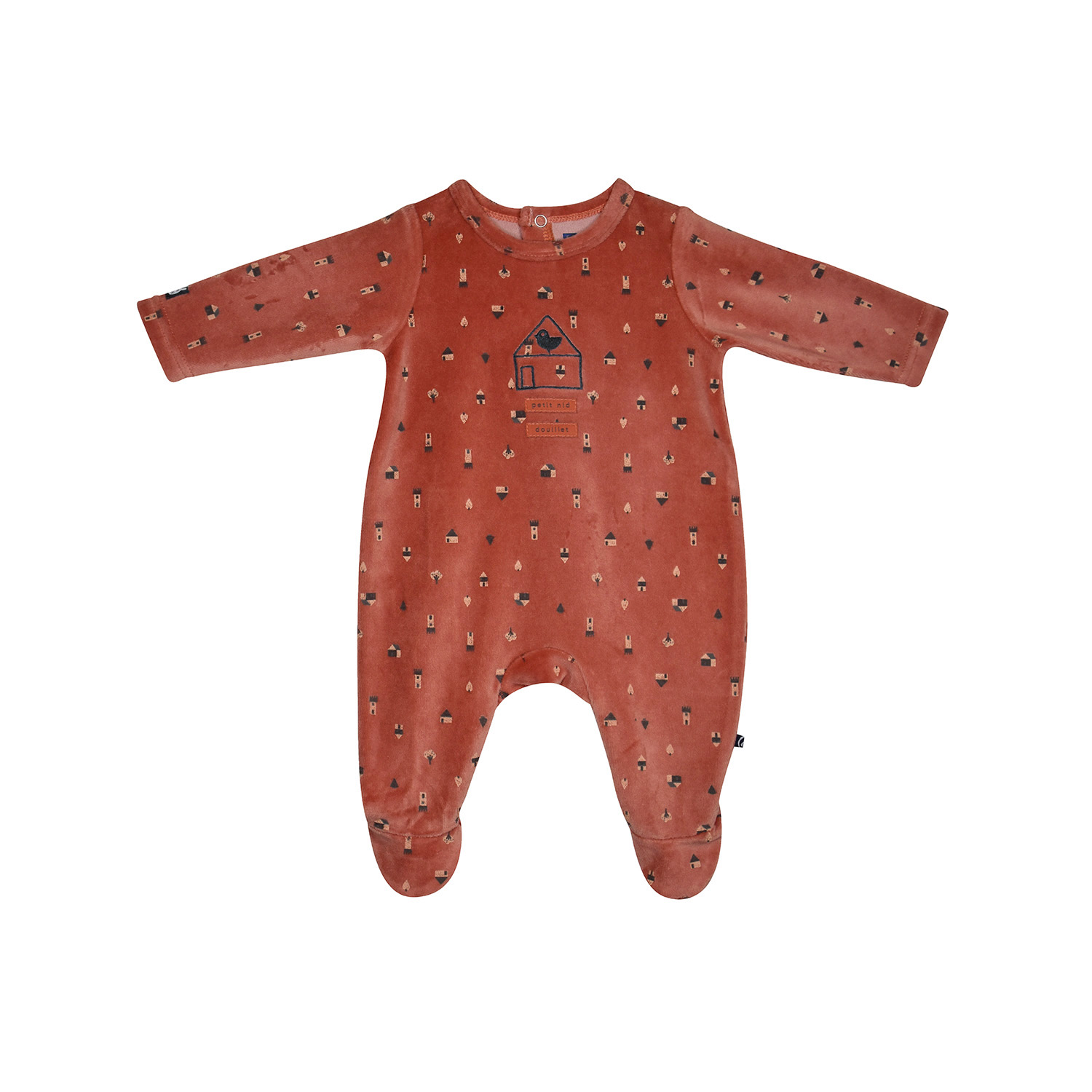 Dors bien nelvin velours rase pont dos bebe, SUCRE D'ORGE