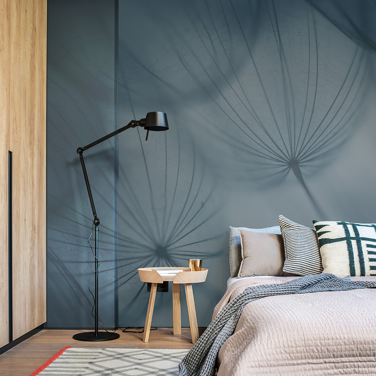 Papier peint panoramique Dandelion, Bleu 450 x 250cm, ACTE DECO