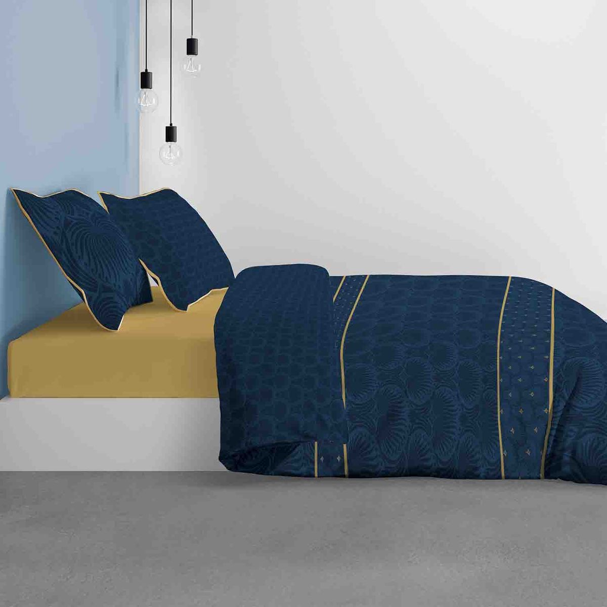 Housse de couette 150x200 bleu Palace – CozyParadise