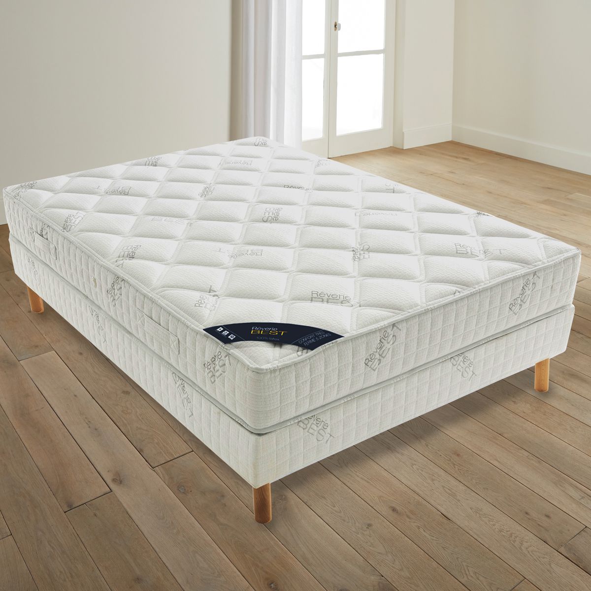 ensemble matelas latex + sommier reverie best