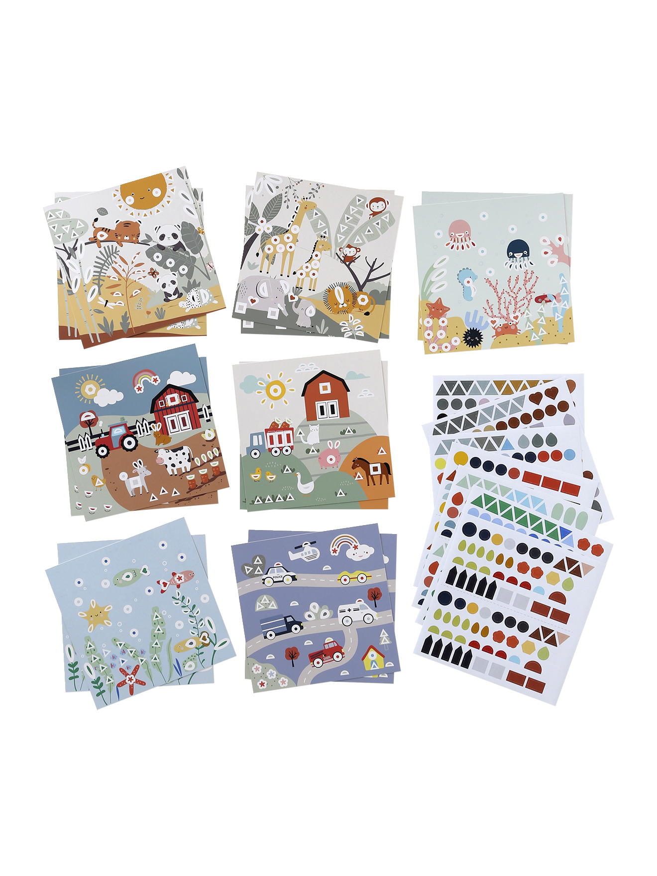 Coffret de gommettes géométriques, VERTBAUDET