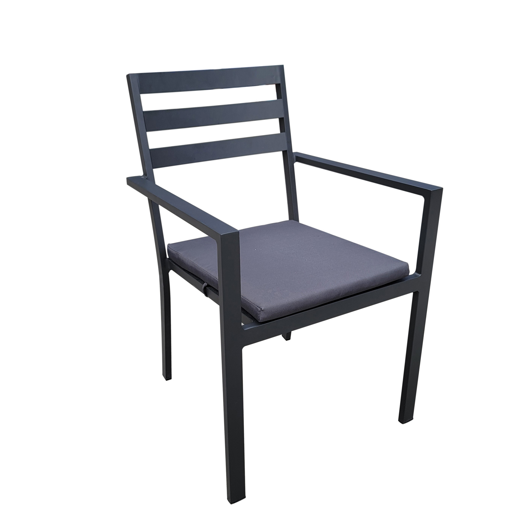 Fauteuil en aluminium et empilable, HOME MAISON