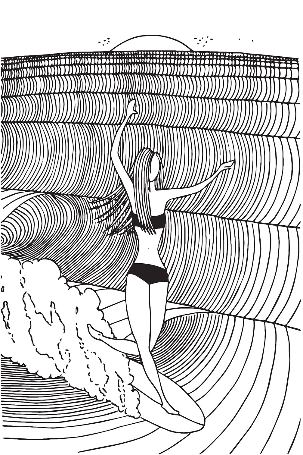 Tableau surfeuse, HEXOA