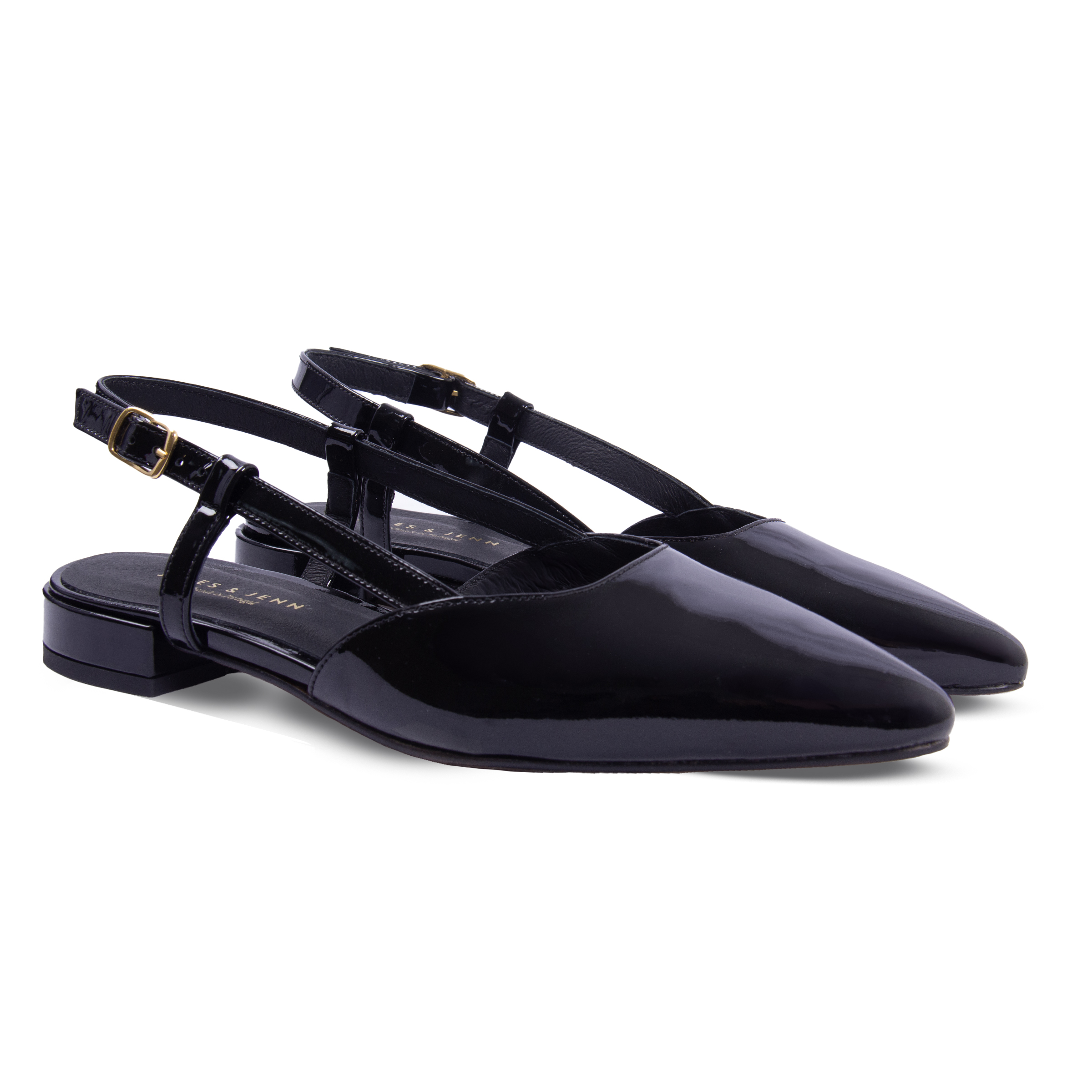Ballerines slingback Elise cuir vernis, JULES & JENN