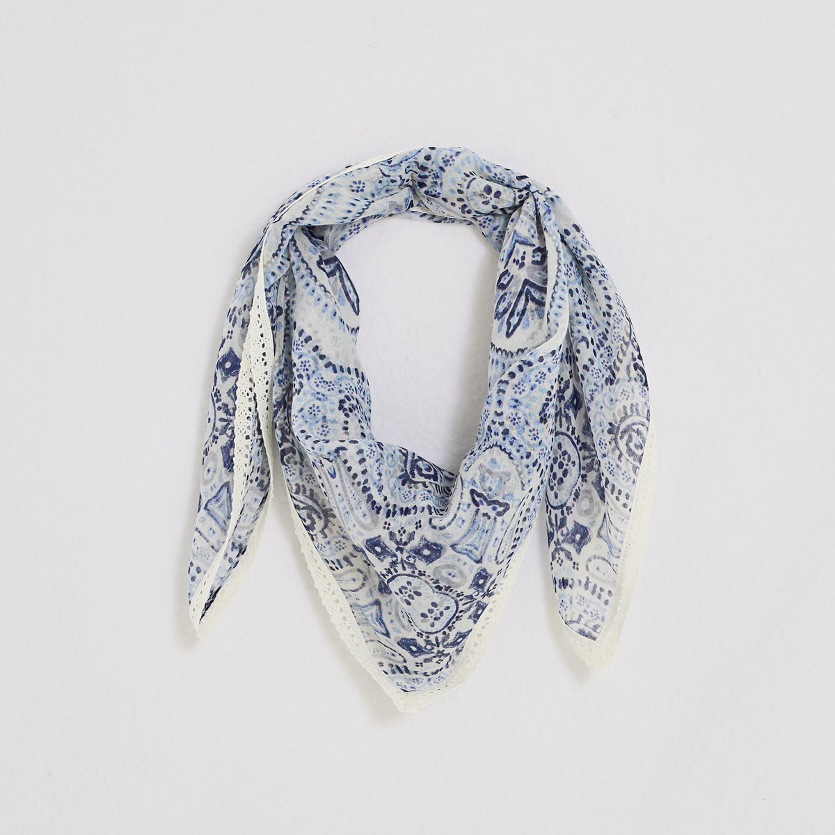 Foulard carré imprimé paisley, GRAIN DE MALICE