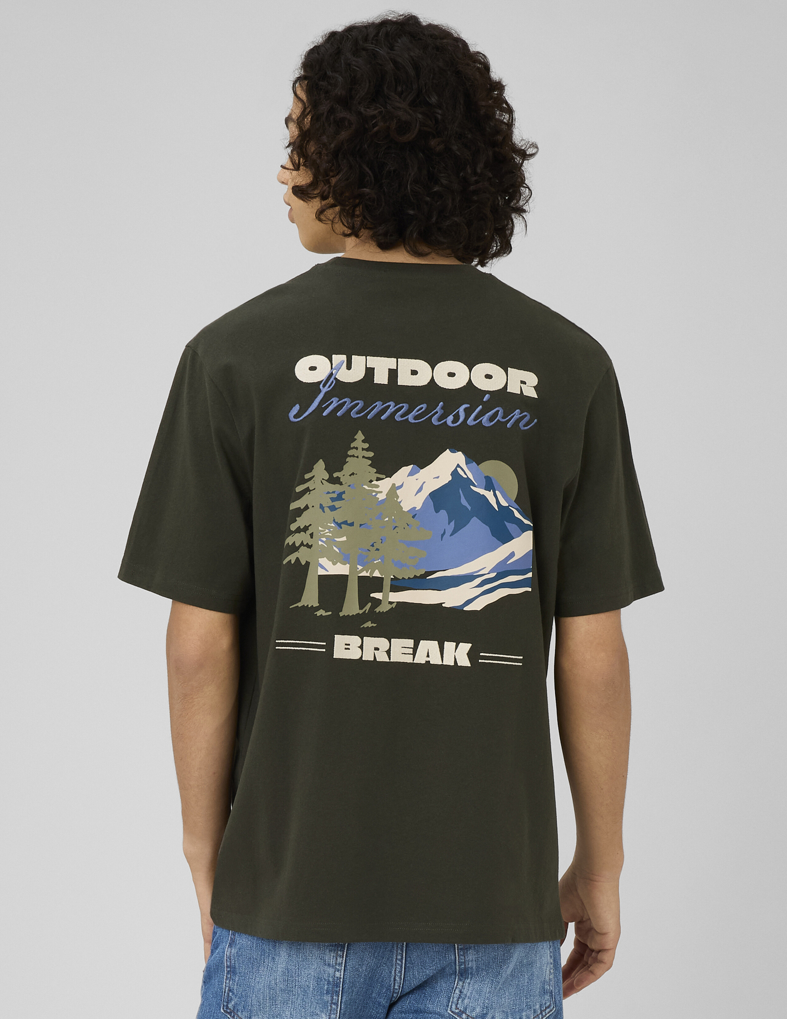 T-shirt imprimé et brodé, BZB