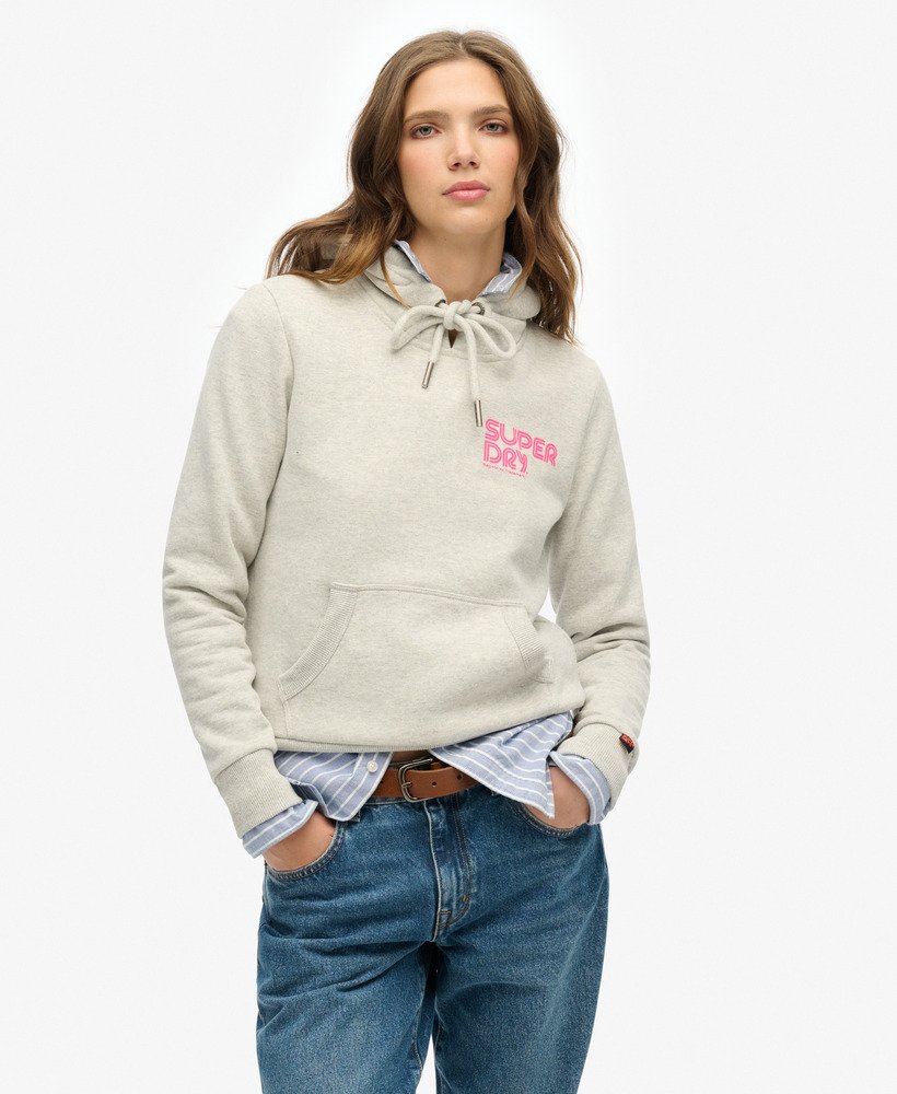 Sweat à capuche et rayures arc-en-ciel, SUPERDRY