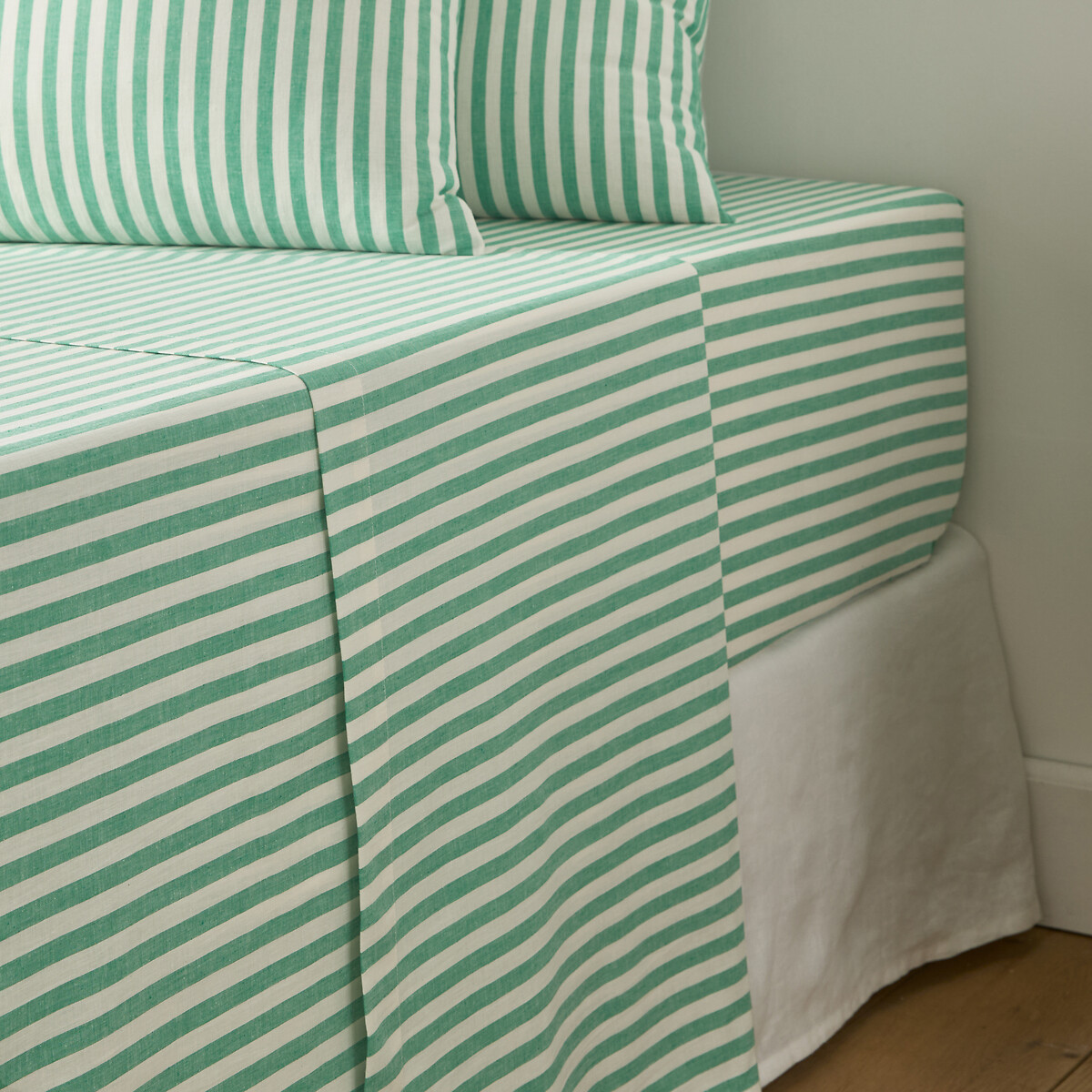 Drap plat en coton, SOIZIC VERT, LA REDOUTE INTERIEURS
