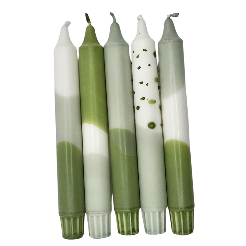 Lot de 5 bougies SAUGE, EKRU