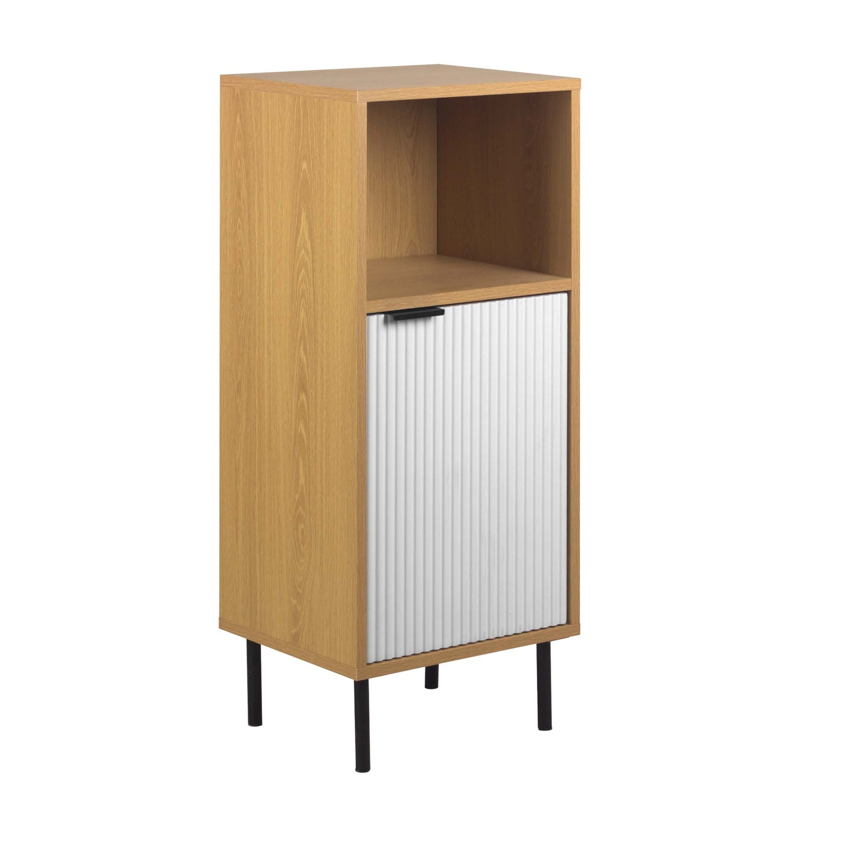 Meuble bas de salle de bain avec rangement à rainures, DOUCEUR D'INTÉRIEUR