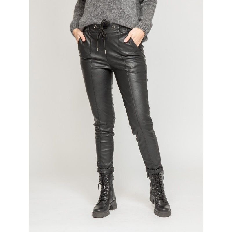 Pantalon simili cuir morgan hot sale