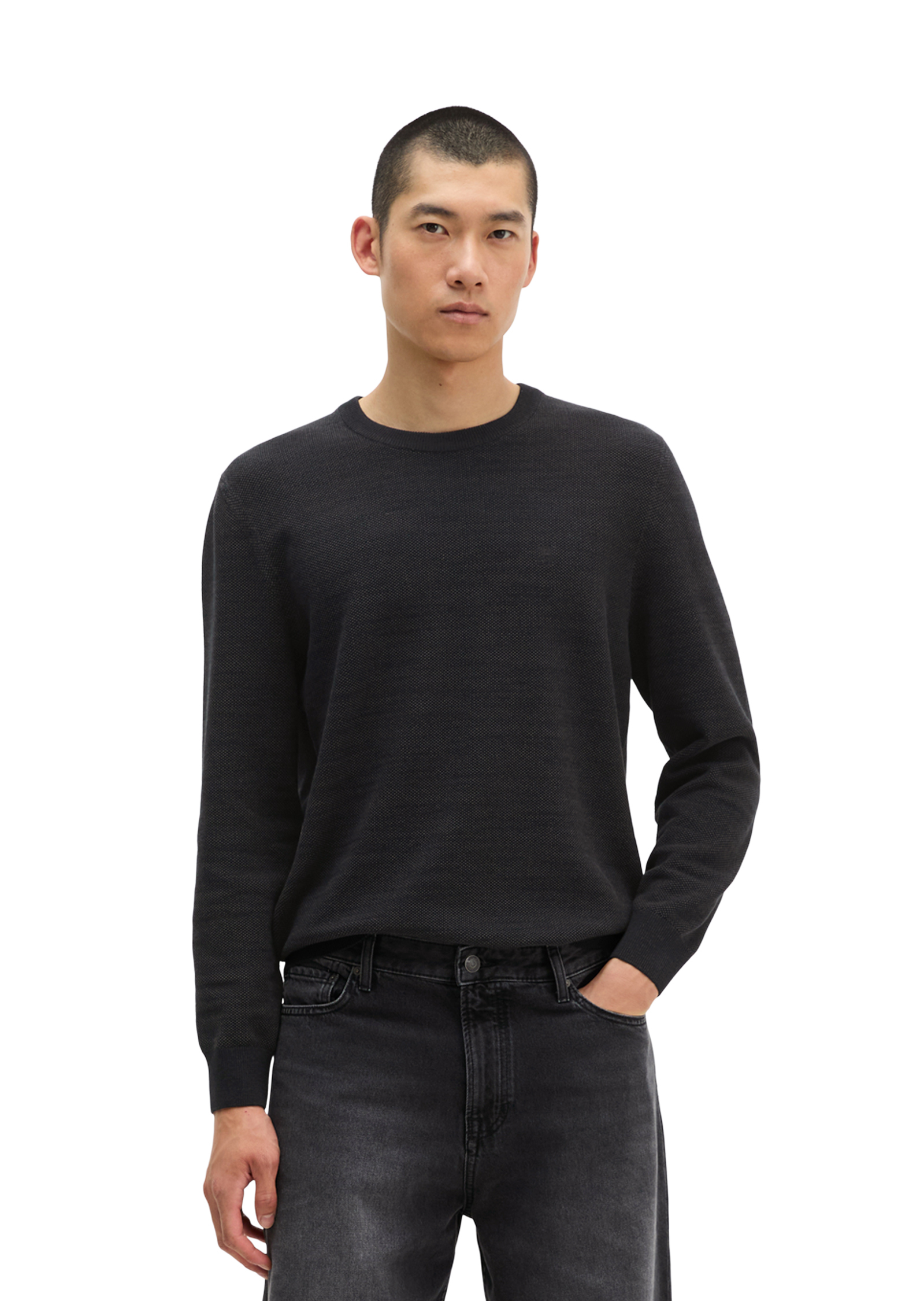 Pull coupe classique en pur coton bio, MARC O'POLO