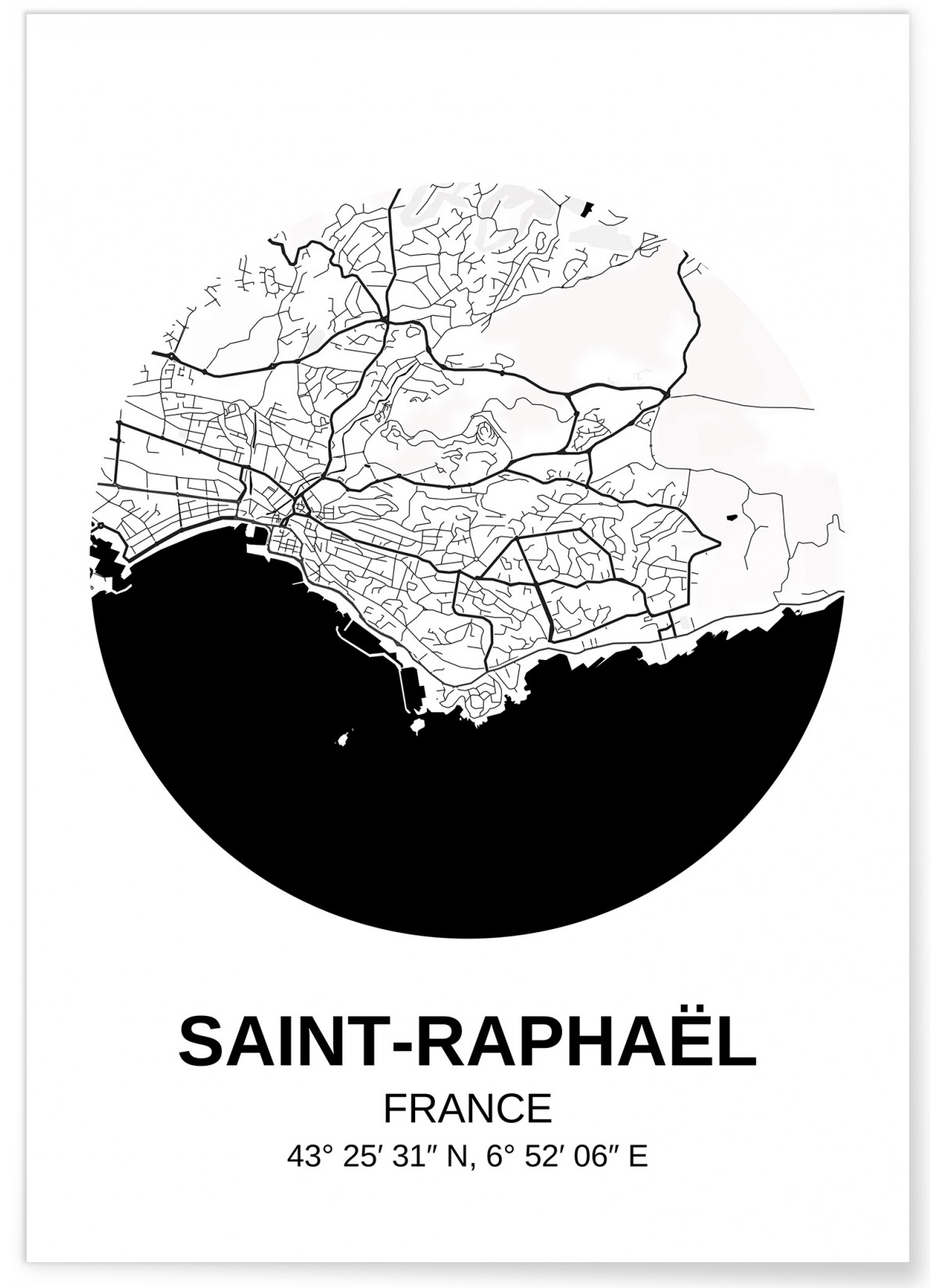 Affiche Carte Saint-Raphaël, L'AFFICHERIE