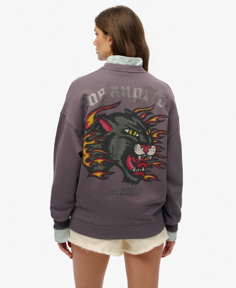 Sweat ras du cou oversize Old School Tattoo, SUPERDRY