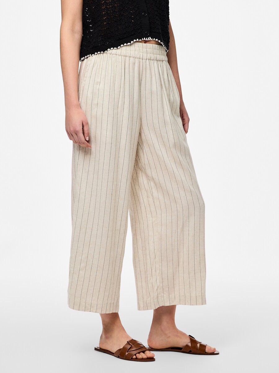 Striped High Waist Trousers, PIECES