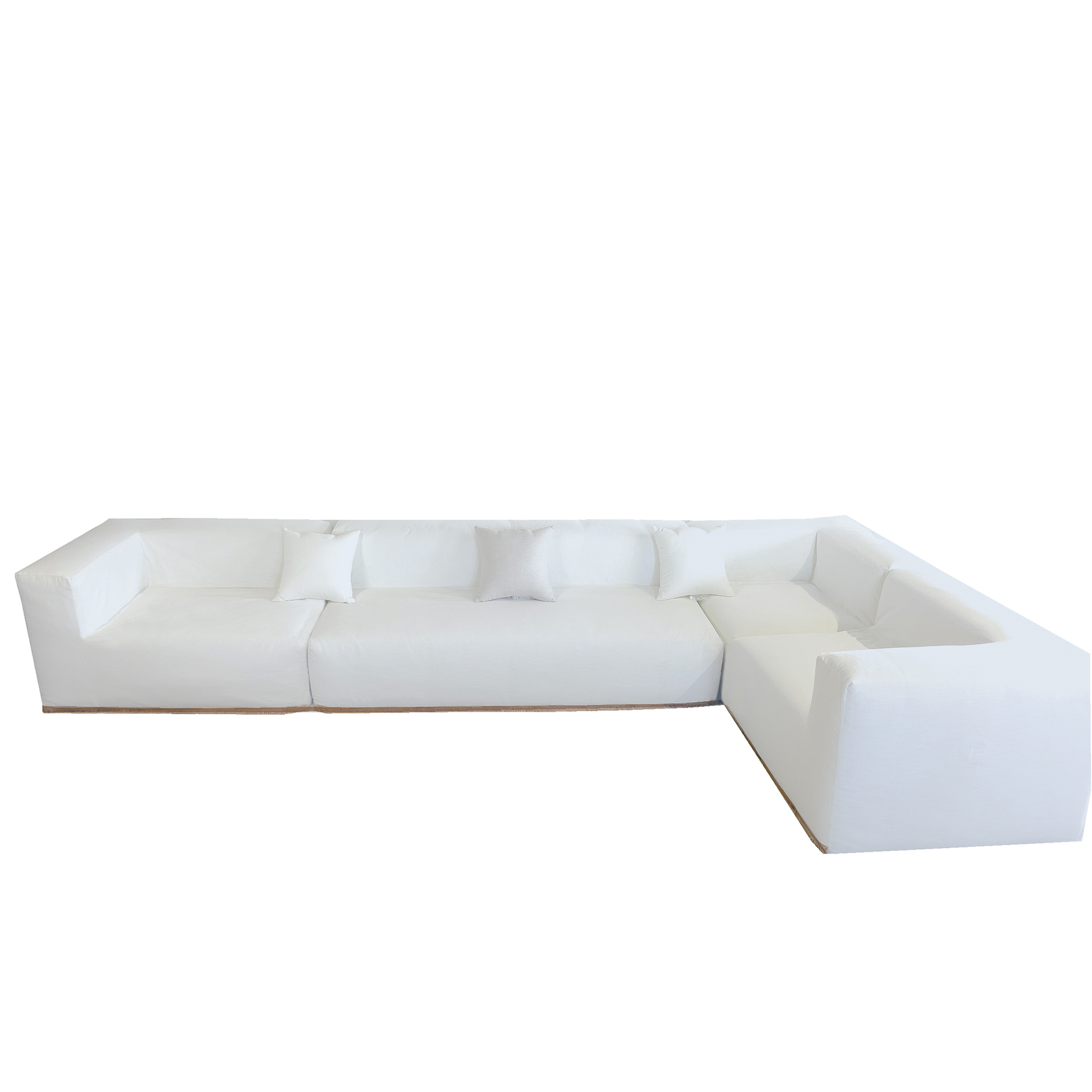 Canapé d'angle modulable en laine bouclée, déhoussable, MX HOME