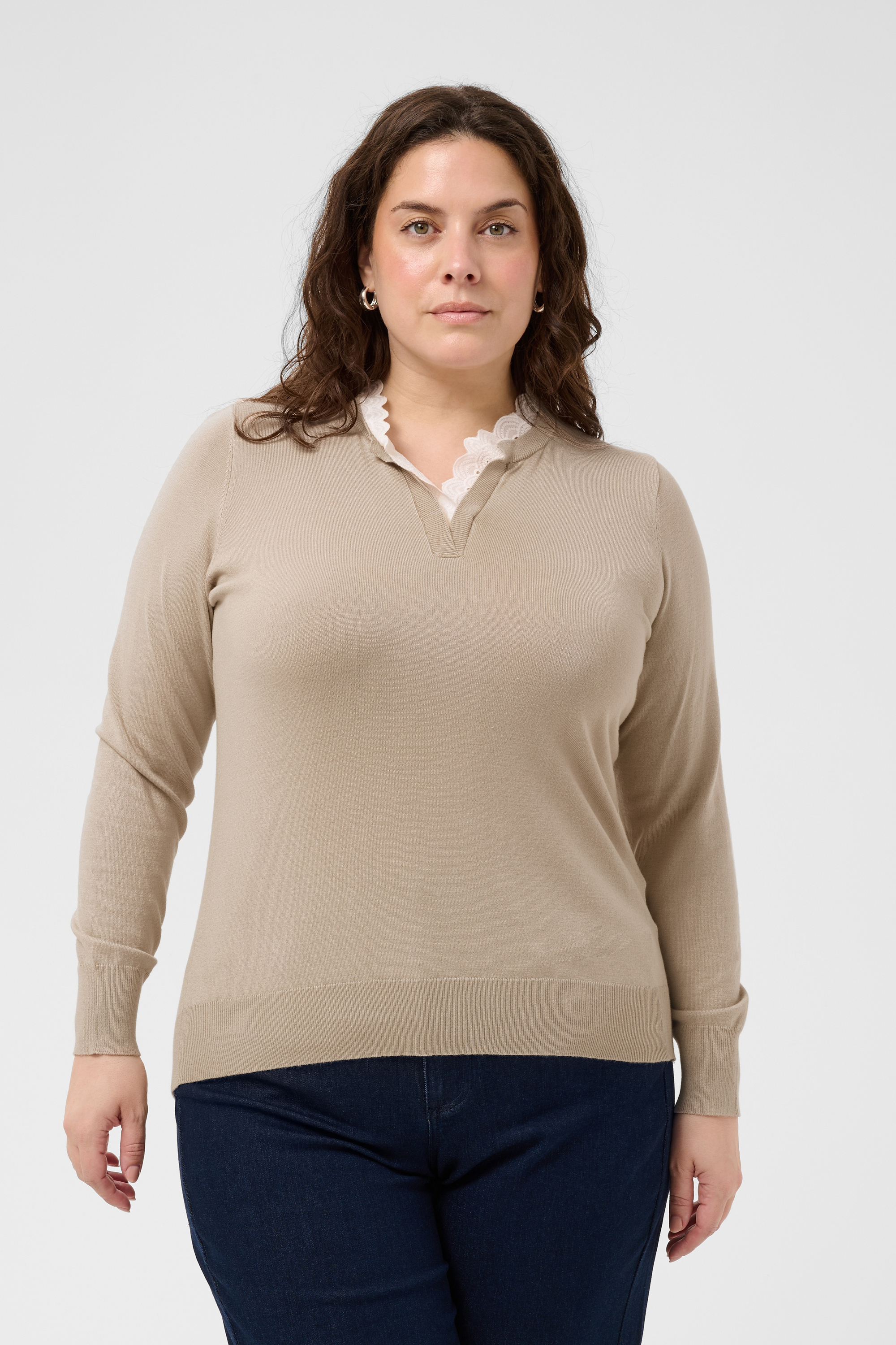 Pullover tricoté, KAFFE CURVE