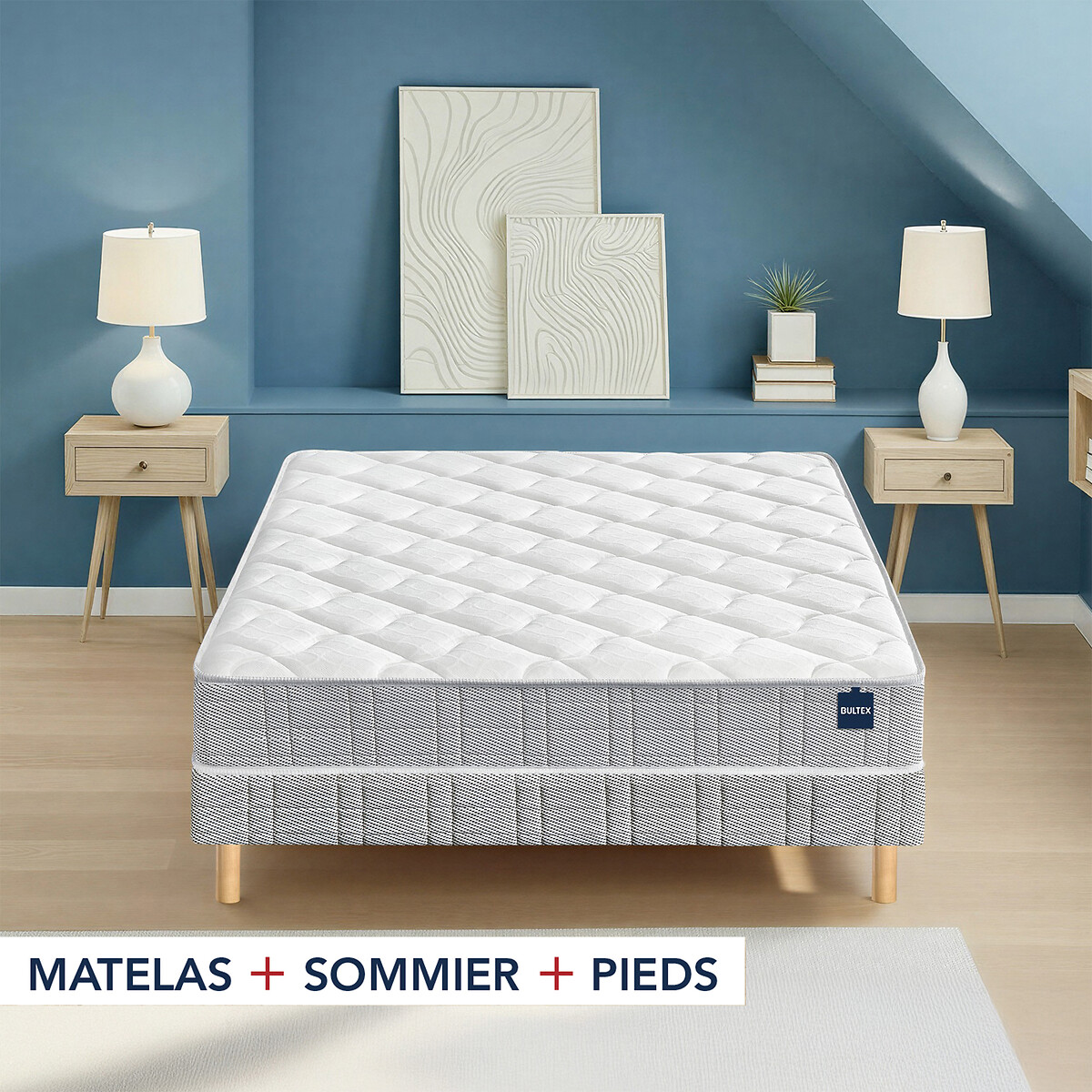Ensemble matelas mousse Bultex nano et sommier, BULTEX