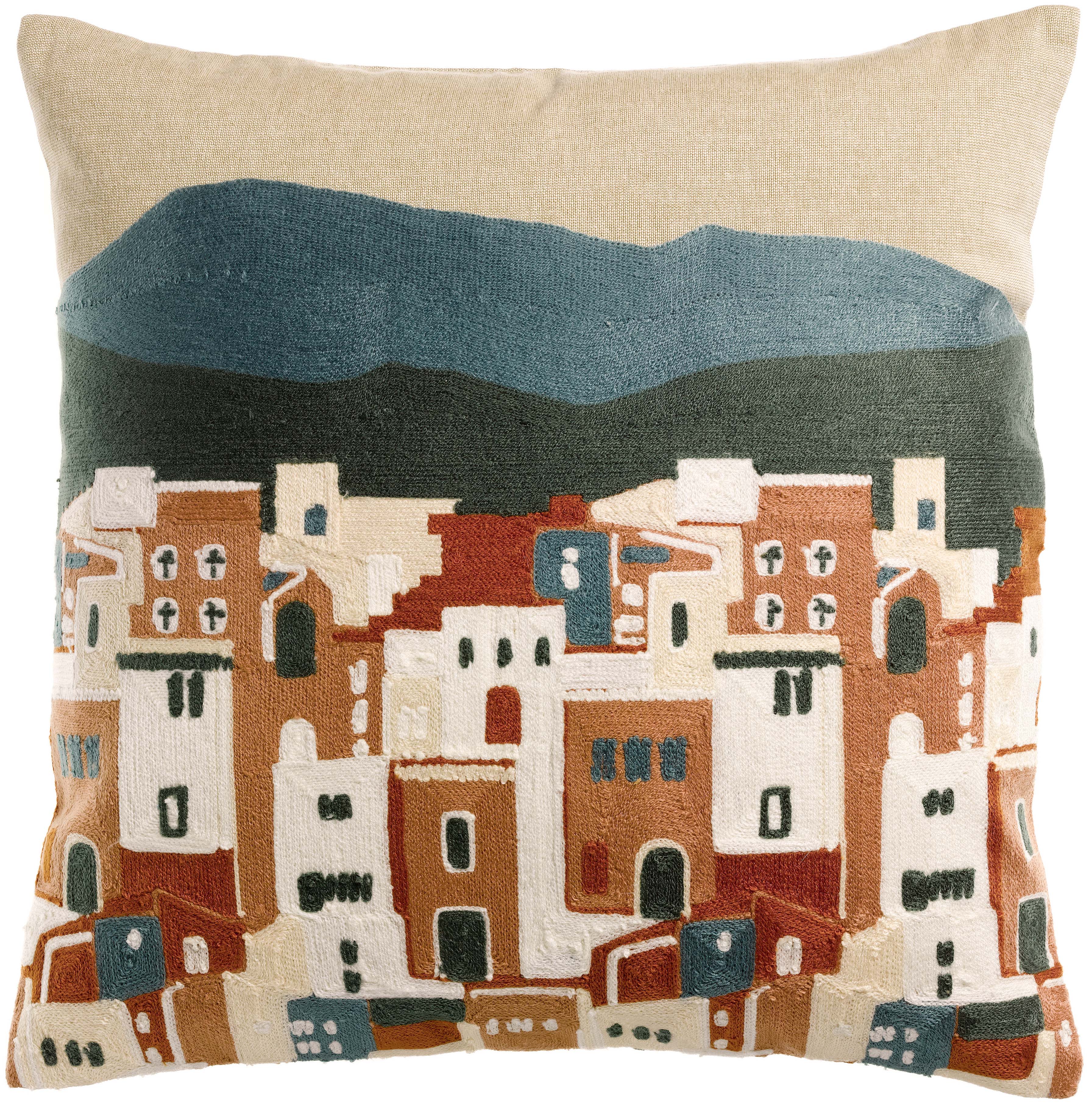 Coussin brodé Échappée Nomade, EDEN