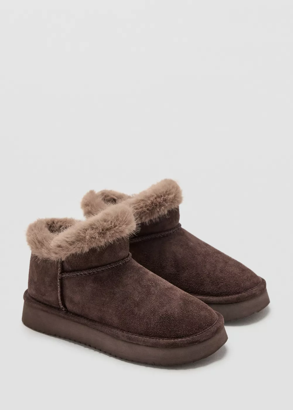 Bottines cuir imitation mouton, MANGO KIDS