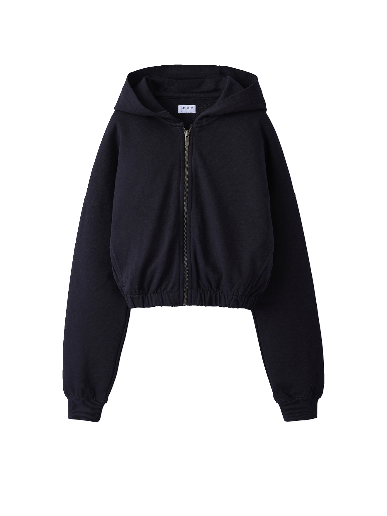 Sweat cropped zippé à capuche, JONEN