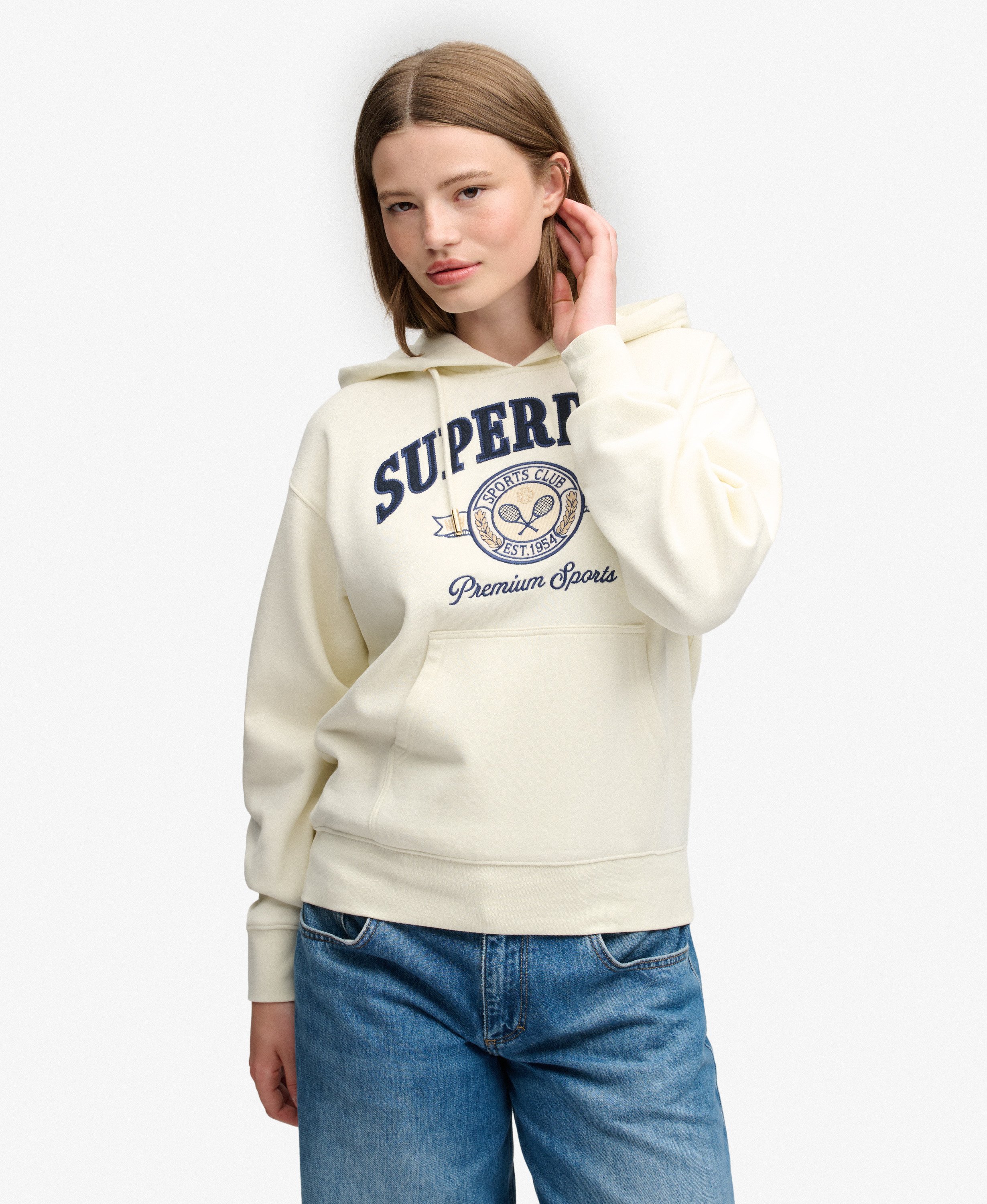 Sweat à capuche Country Crest coupe décontractée, SUPERDRY